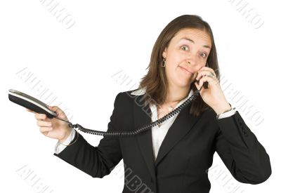 business woman on the phone