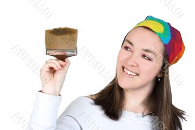 beautiful girl with brush 3