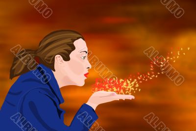 good bye autumn - illustration