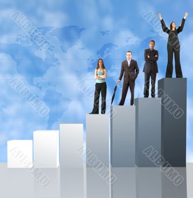 business team work - graph of success