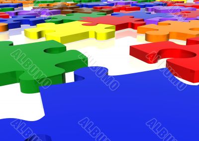 multicolour puzzle close up