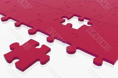 red puzzle piece missing