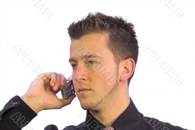 business call - serious look