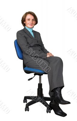 business woman on an office chair
