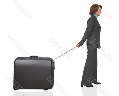 business woman on a trip