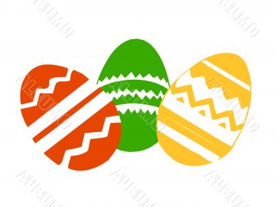 Colored easter eggs