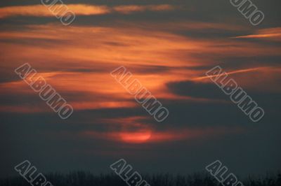 Sunset colorful sky