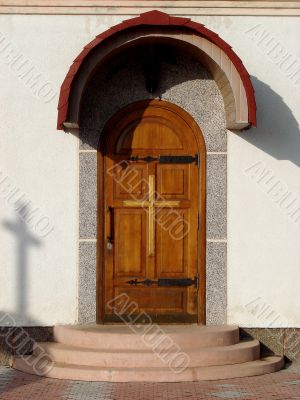 Modern Ukrainian Orthodox Church`s Portal Entrance