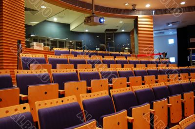 Control room of a theater