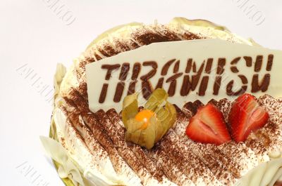 Birthday cake of Tiramisu