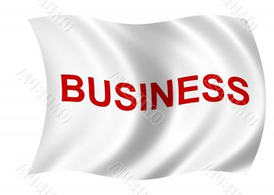 Business flag, isolated against white background