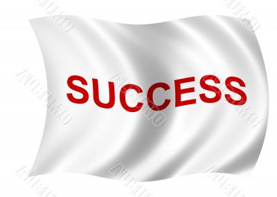 Success flag, isolated against white background