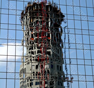 Construction Tower Reflection
