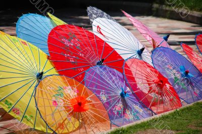 Colorful Chinese unbrellas