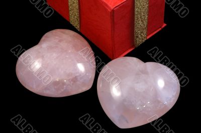 Stoned hearts and gift box