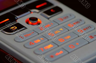 Mobile keypad under dark