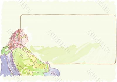 Girl on train