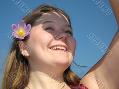 Girl with the flower
