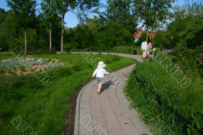 child on the road