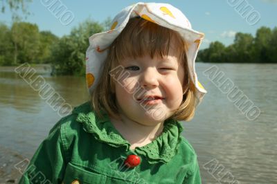 The girl ashore of river