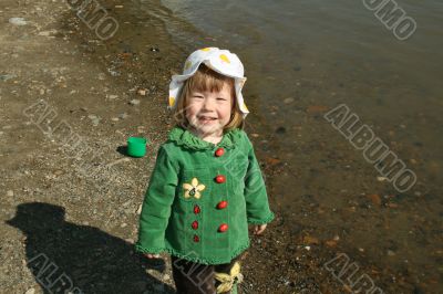 The girl ashore of river