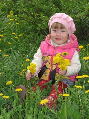 Girl with the dandelions