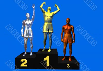 Winners podium