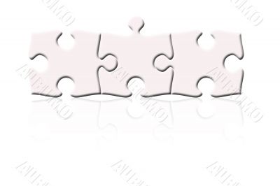 Three puzzle pieces