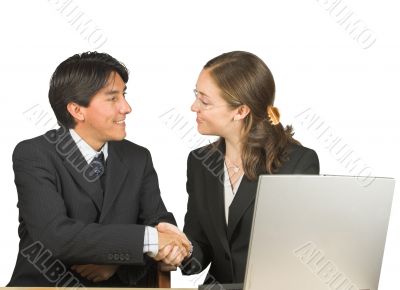 business couple deal