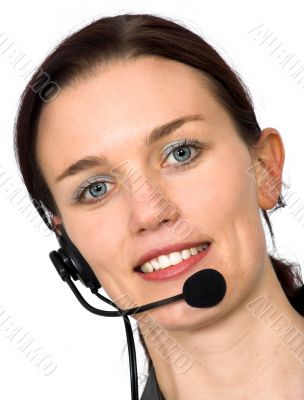beautiful customer support girl