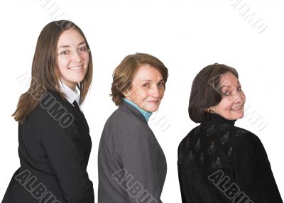business female management team smiling