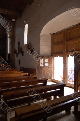 Catholic Church Inside in Chiapas, Mexico