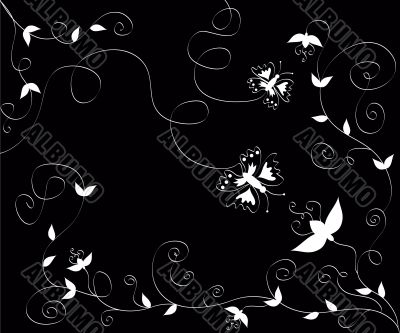 Flowers and butterflies