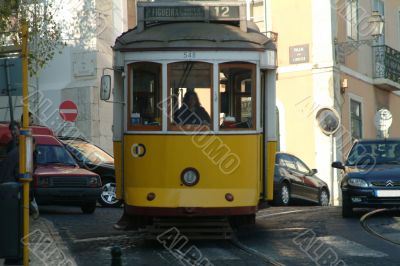 tramway in street