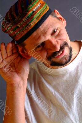 listening man