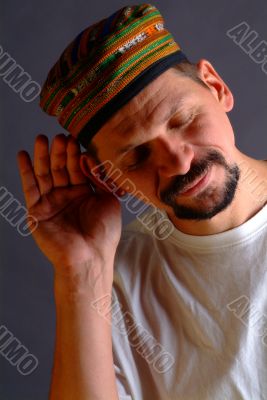 listening man