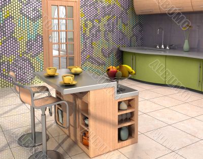 Modern kitchen interior