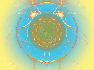 The abstract color fractal image