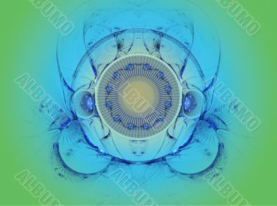 The abstract color fractal image