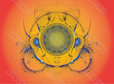 The abstract color fractal image