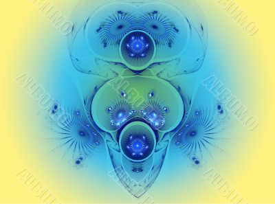 The abstract color fractal image