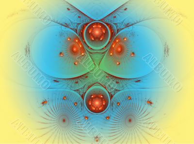 The abstract color fractal image