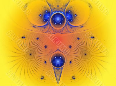 The abstract color fractal image