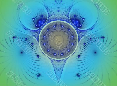 The abstract color fractal image