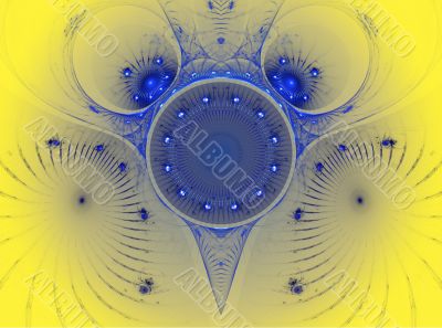 The abstract color fractal image