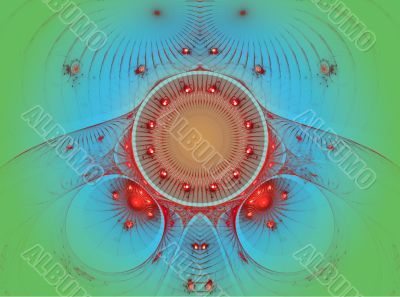 The abstract color fractal image