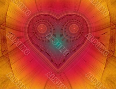 The abstract color fractal image