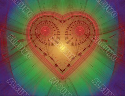 The abstract color fractal image