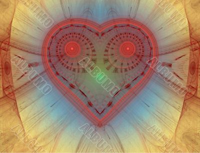 The abstract color fractal image