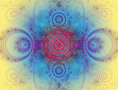 The abstract color fractal image